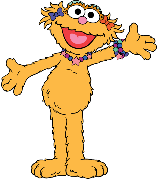 Sesam Street Clipart Zoey - Zoe From Sesame Street (522x596)