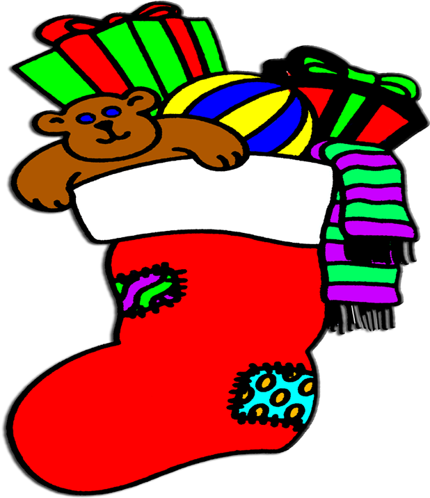 Stuffed Christmas Stocking Gifts For Kids Baby - Clipart Christmas Stockings Transparent (750x750)