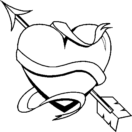 Heart With Arrow - Coloring Pages For Teens Girls (600x470)