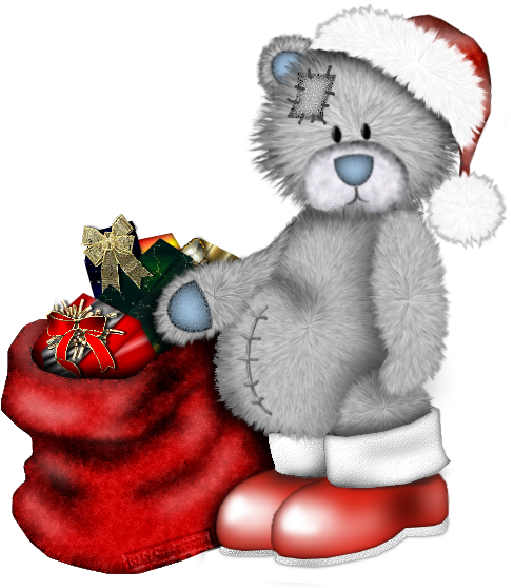 Xmas Teddy Bear Cartoon Clip Art Images - Bonne Annee Nounours (600x600)