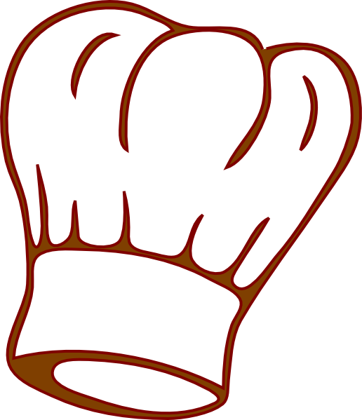 Catering Clip Art Black And White - Chef Hat Clip Art (516x599)