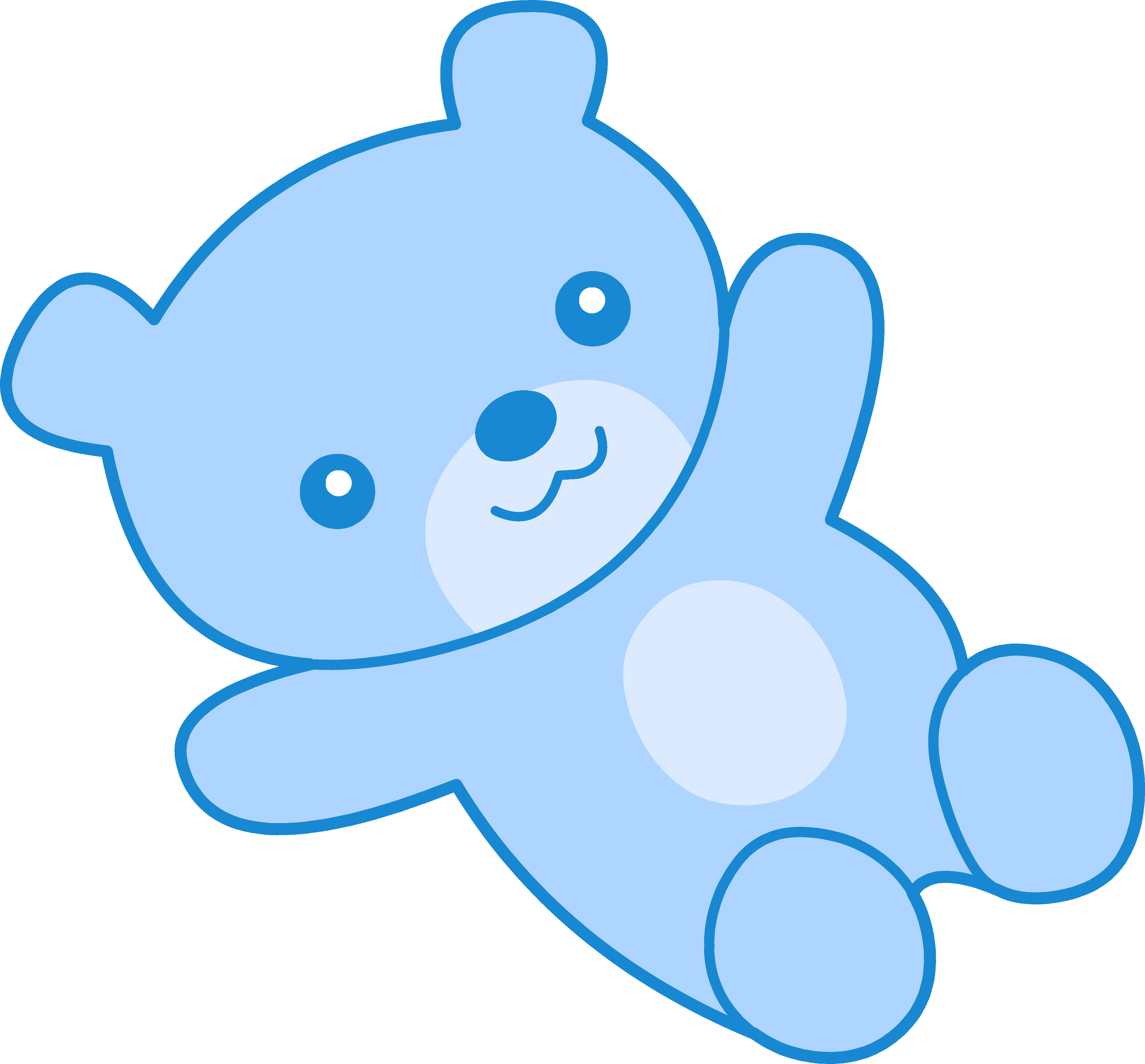 Teddy Bear Clipart Baby Blue - Teddy Bear Cartoon Blue (5120x4760)