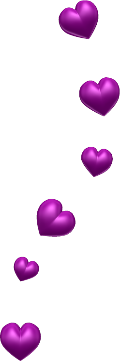 Purple Hearts Clip Art (248x743)