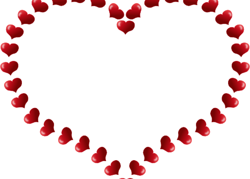 Valentine Day Heart Template (490x350)