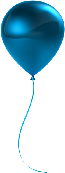Single Blue Balloon Transparent Clip Art - Single Green Balloon Clip Art (224x600)
