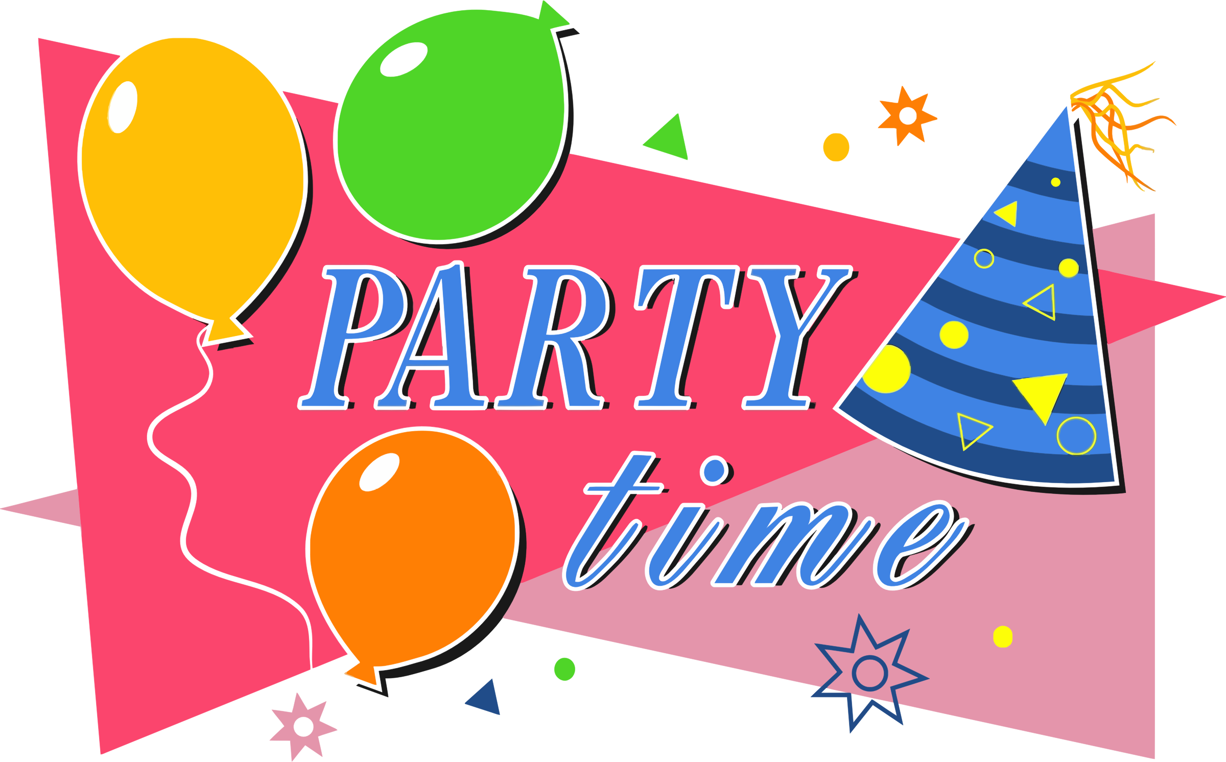 Celebration Clipart Party Time - Party Time Clipart (2400x1492)