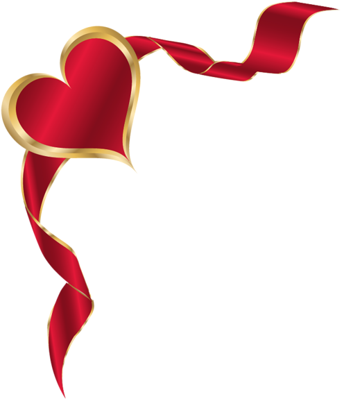 Heart With Baner Png Picture Clipart - Valentine Background Png (507x600)