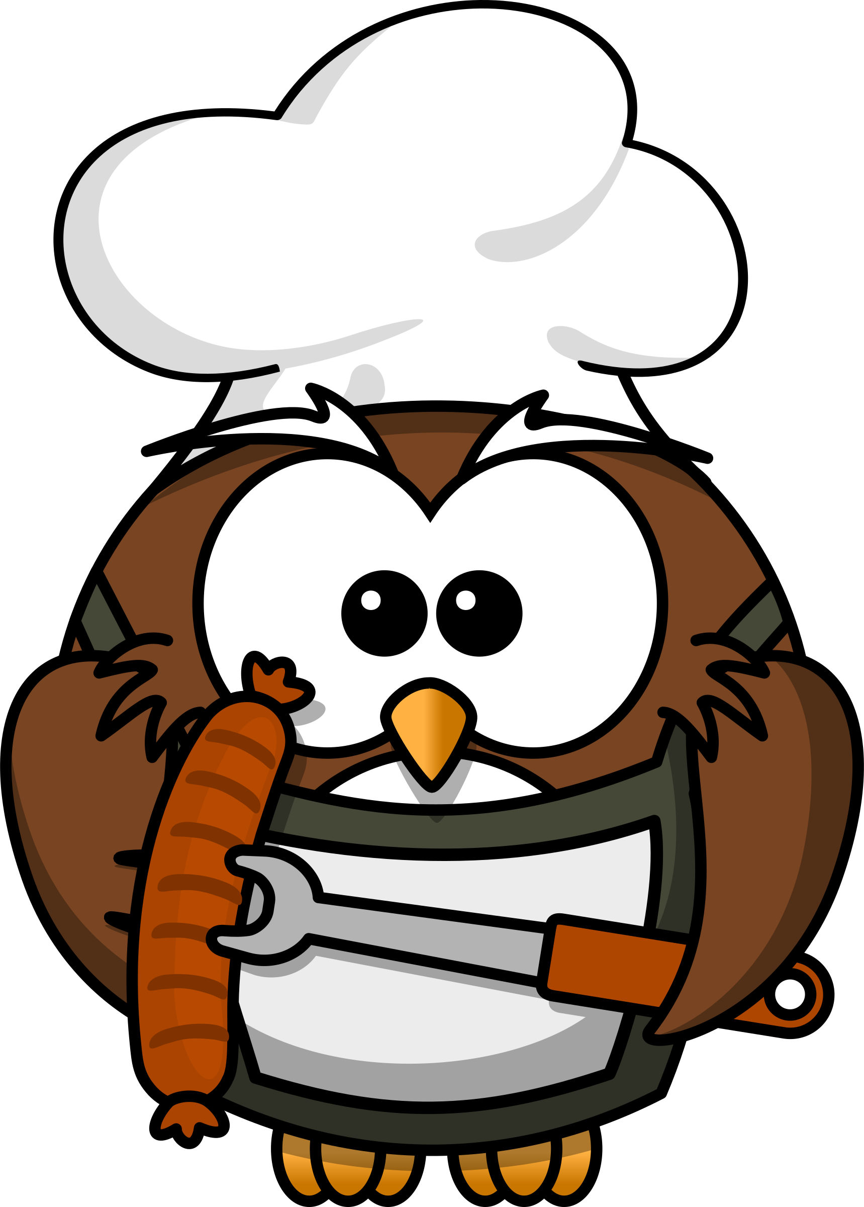 Grilling Gluten Free And Low Fodmap - Cartoon Owl (1719x2400)