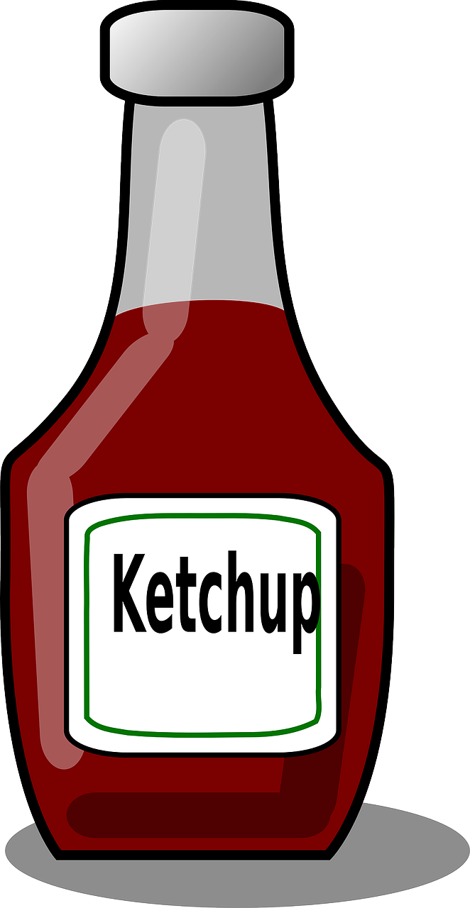 1) Tomato Sauce - Ketchup Clip Art (662x1280)