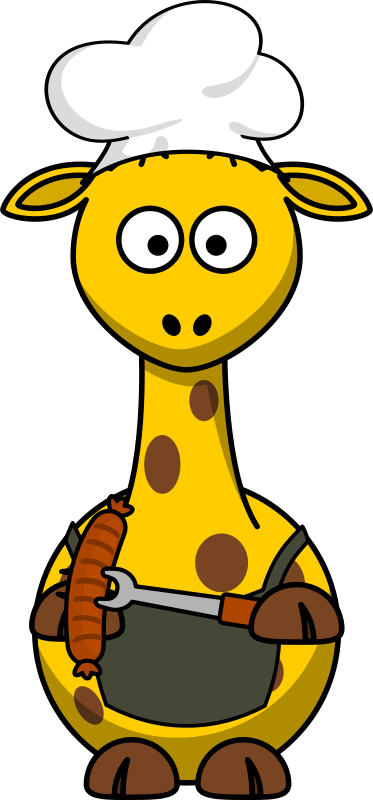 Free Giraffe Barbecue - Cartoon Giraffe (373x800)