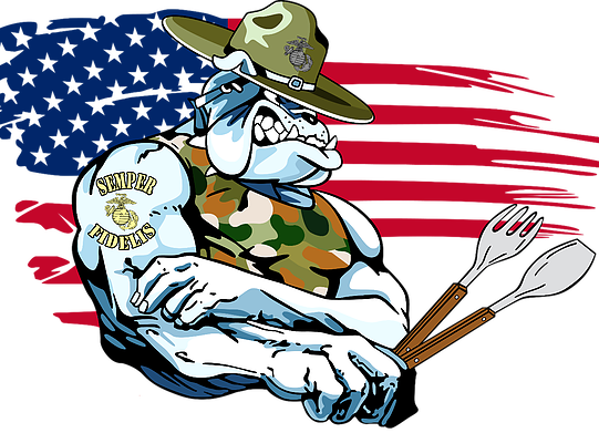 The Devil Dog - Trendy Accessories 41k8661 American Flag Drawing (541x391)
