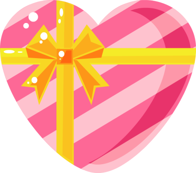 Fotor Christmas Clip Art - Heart Shaped Gifts Box Clipart (400x354)