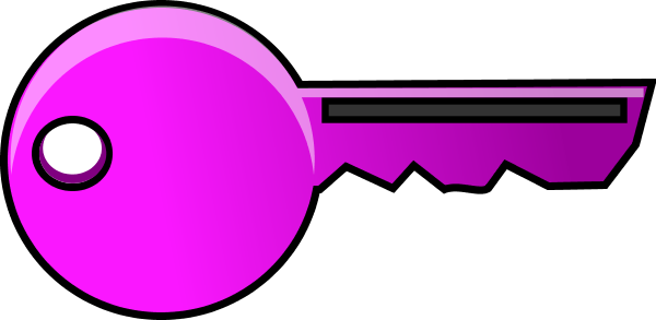 Pink Key Cliparts Free Download Clip Art On - Pink Key Clipart (600x293)