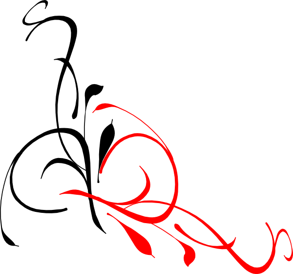 Black And Red Ivy Clip Art - Funeral Clipart (600x560)
