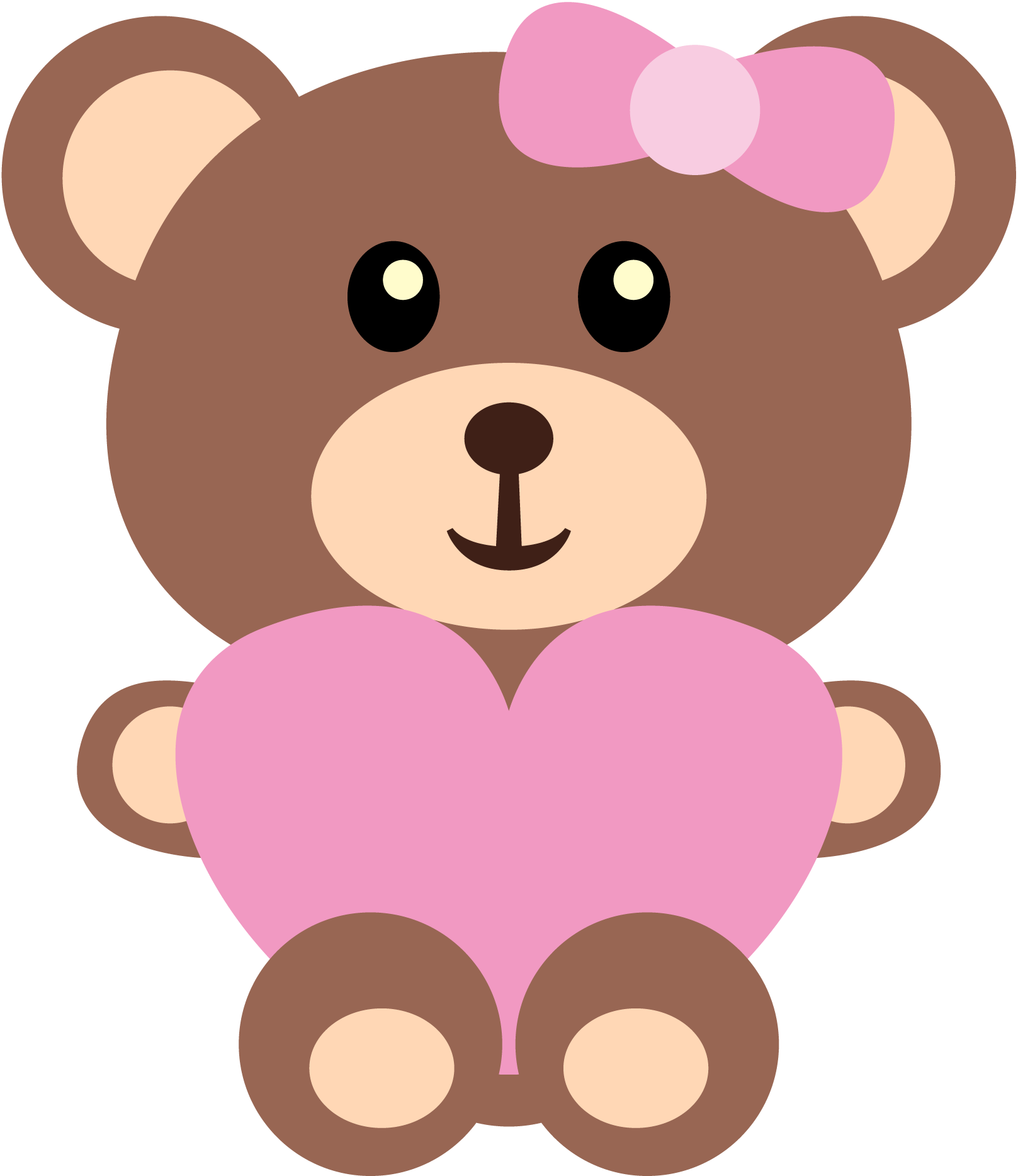 Teddy Bear Clipart Childrens Toy - Cartoon Baby Teddy Bear - (1617x1867)  Png Clipart Download