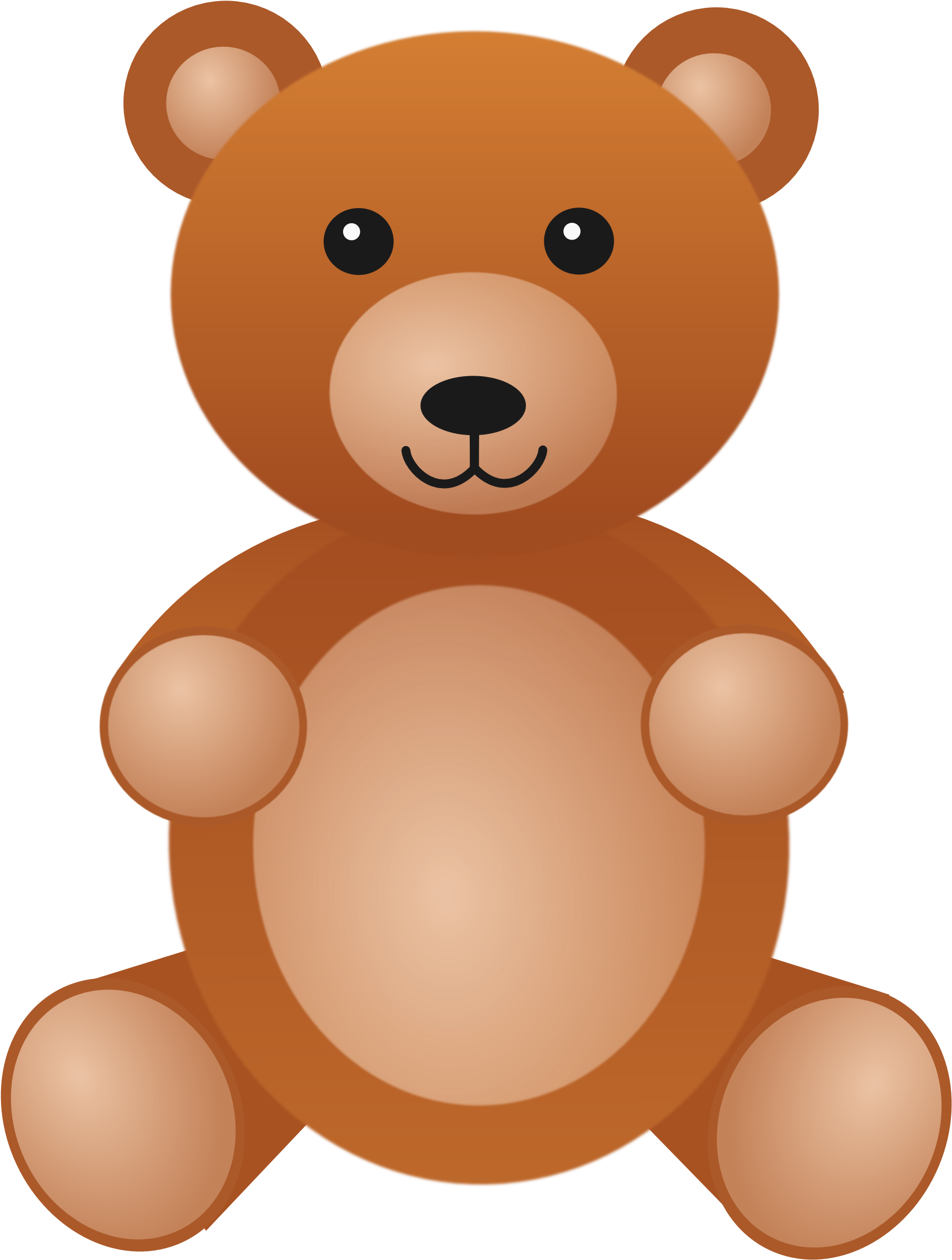 Teddy Baer Bear 555px - Teddy Bear Clip Part (1979x2620)