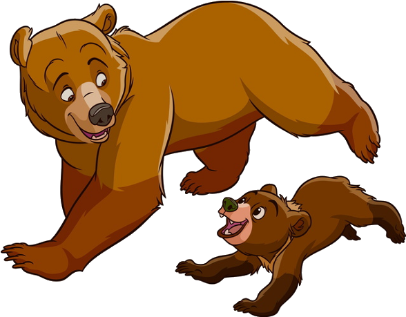Cute Bear Clipart - Mama Bear And Baby Bear Clipart (640x480)