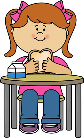 Girl Eating A Sandwich - Girl Eating Sandwich Clipart (269x450)
