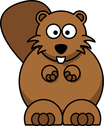 Beaver Clip Art - Beaver Cartoon (348x420)