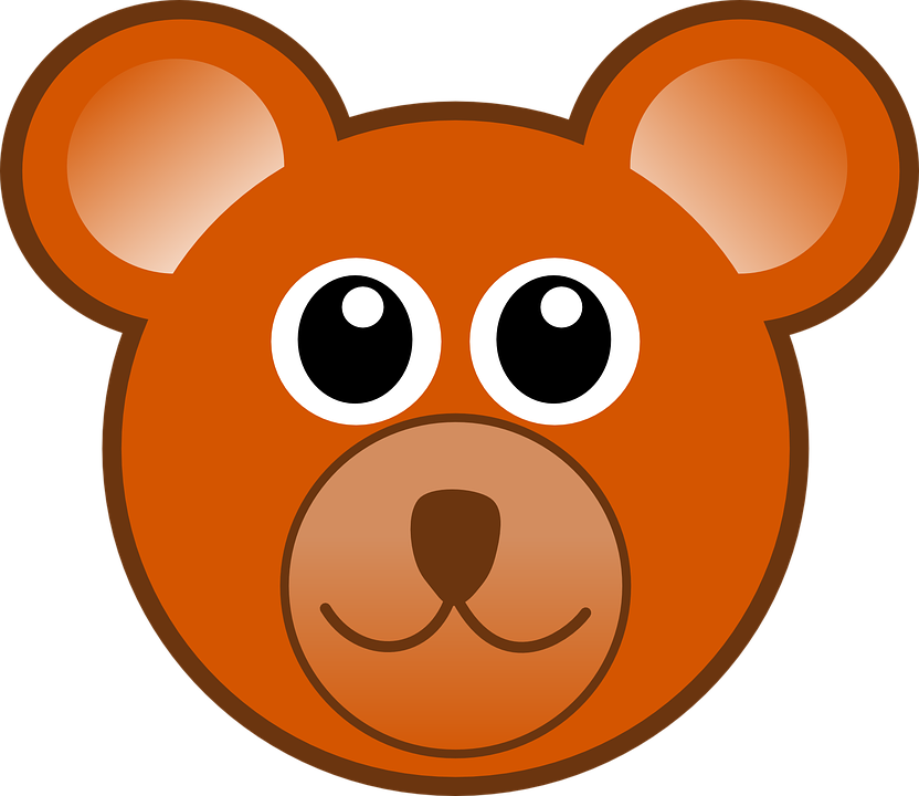 Cartoon Teddy Bear Face (832x720)