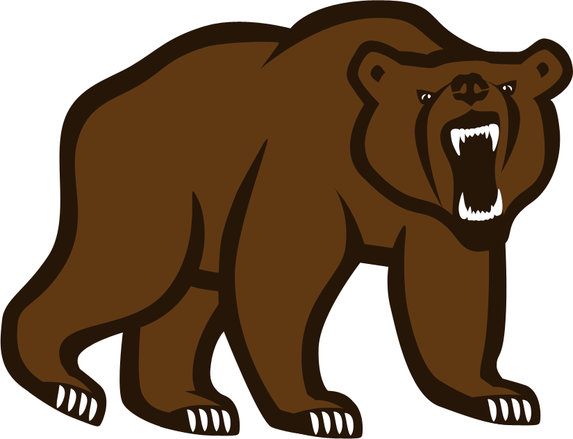 Grizzly Bear Logo - Grizzly Bear Standing Clipart (825x632)