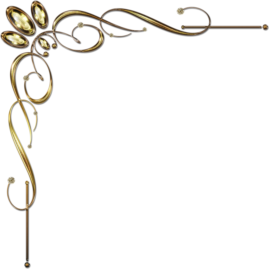 Golden Corner Ornament 1 By Lyotta On Deviantart Qkugjk - Golden Corner Png (894x894)