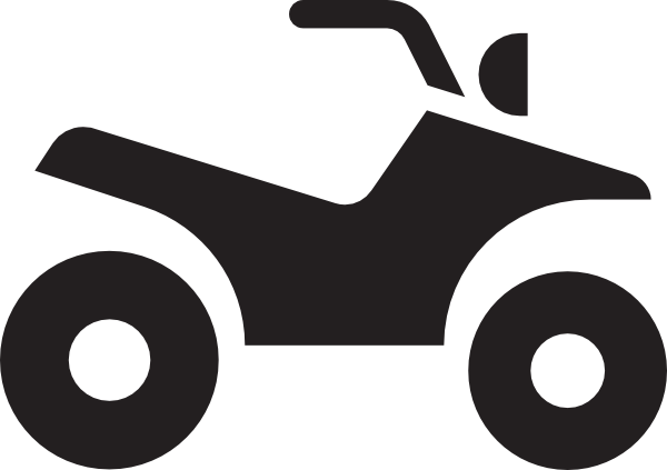 Free Vector Atv White Clip Art - Two Wheeler Parking Logo (600x423)