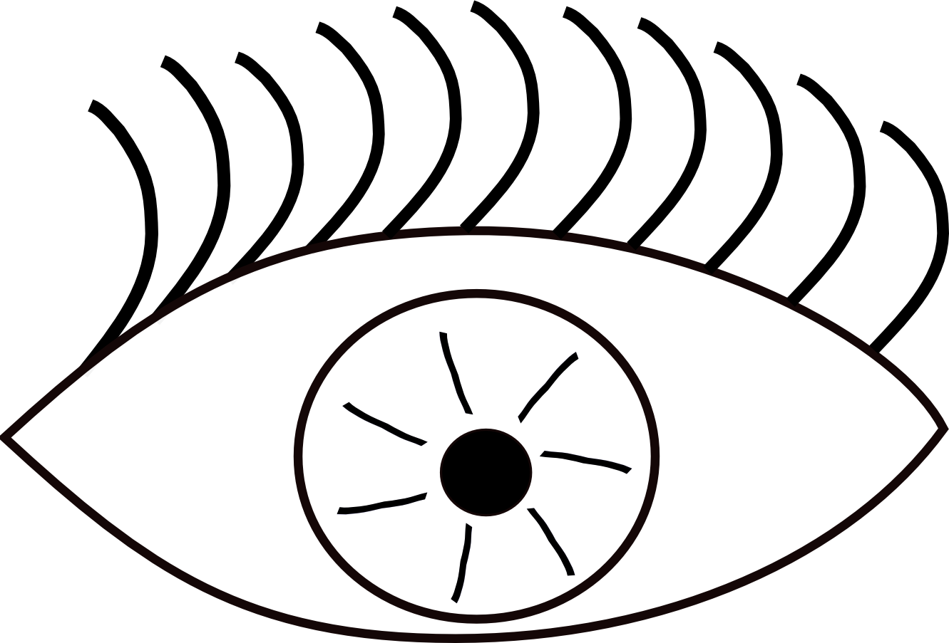 Eyes Black And White Eye Clip Art Black And White Free - Eye Black And White (1331x903)