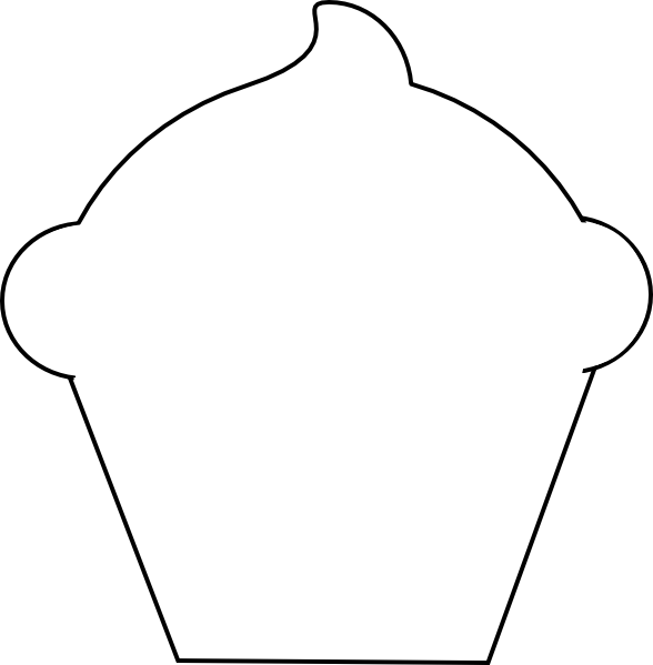 Cupcake Outline Clip Art Pictures Jabn9t Clipart - 41st Degree Software (588x599)