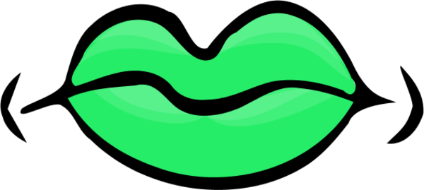 Green Clipart Mouth - Mouth Clip Art (600x269)