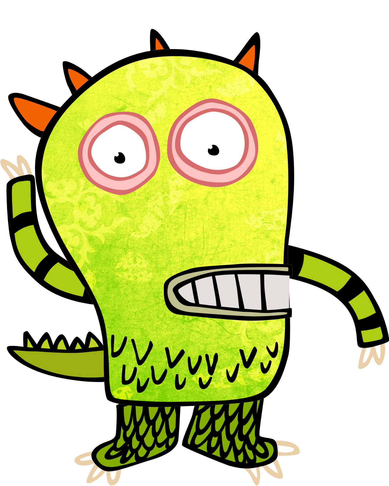 Monster Clip Art Kids Green Monster Cartoon Green - Monster Kids Png (1025x1280)