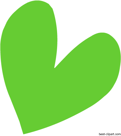 Heart In Green Color, Free Clip Art Image - Green (450x450)