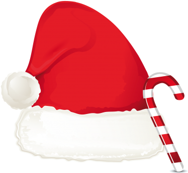 Santa Hat Cartoon Clip Art At Vector Clip Art Image - Santa Hat And Candy Cane (850x763)