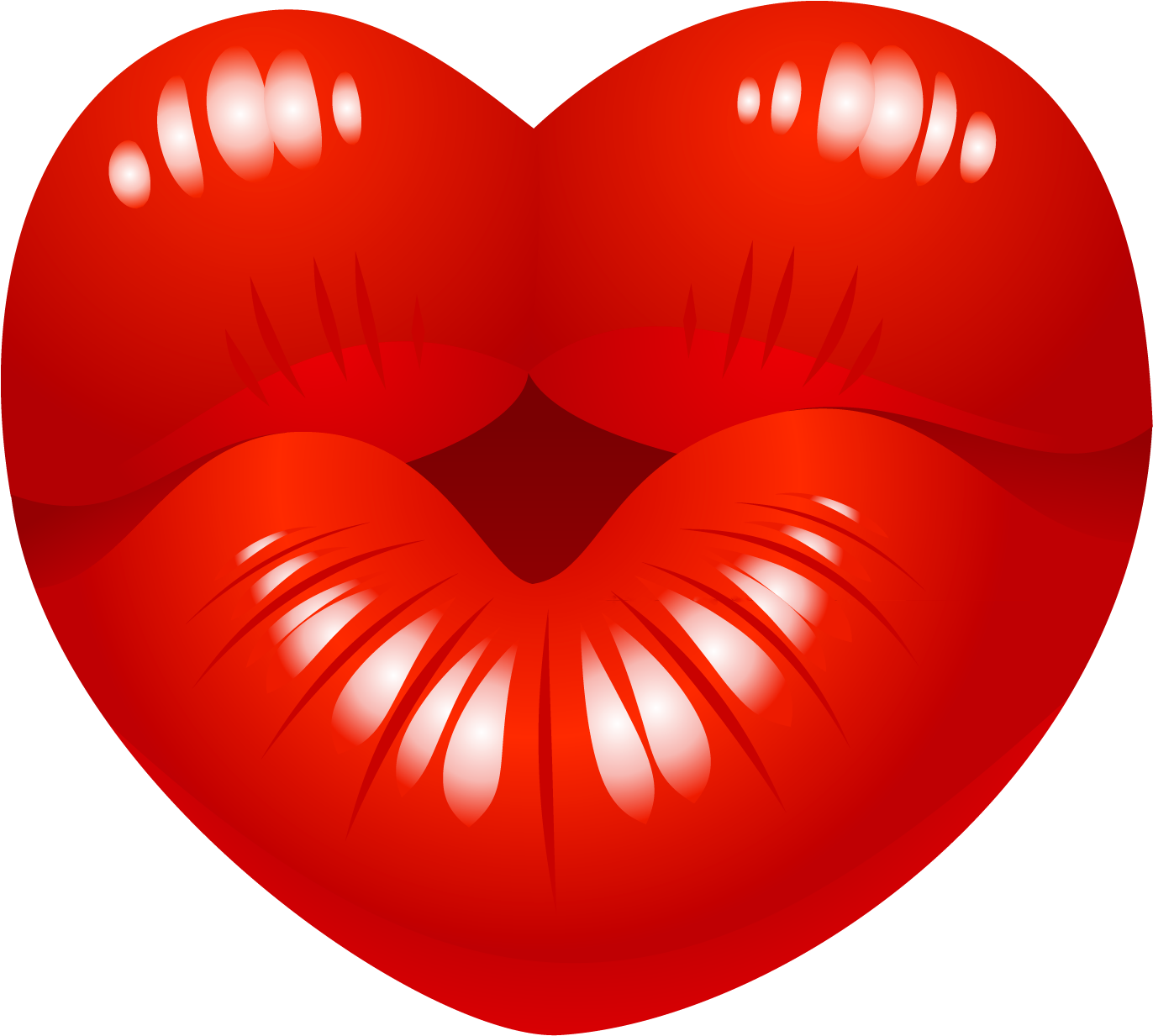 Green Smiley Face Clip Art - Heart Kiss Png (1457x1329)
