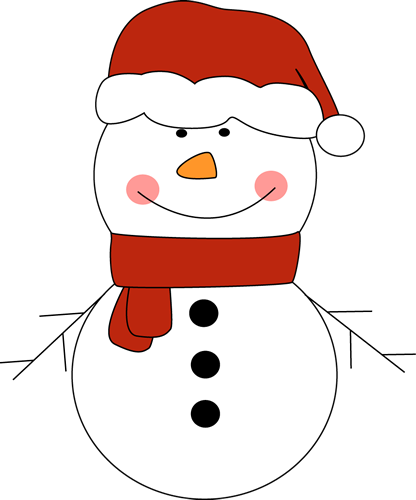 Snowman In Santa Hat Clip Art Free Clipart Images - Snowman With Red Hat (416x500)