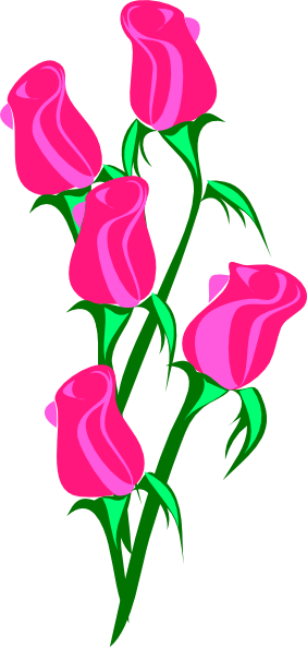 Pink Rose Clip Art - Roses Clip Art (400x841)