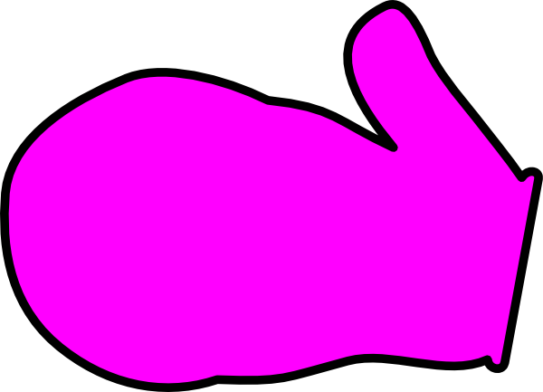 Pink Mitten Clip Art At Vector Clip Art - Pink Mitten Clipart (600x433)