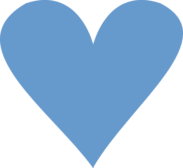 Blue Heart Clip Art At Clker - Clip Art (600x551)