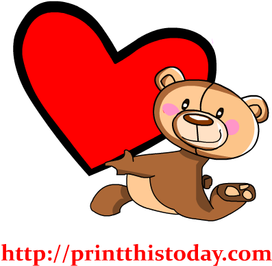 Teddy Bear Holding A Big Heart Clip Art - Bear (417x417)