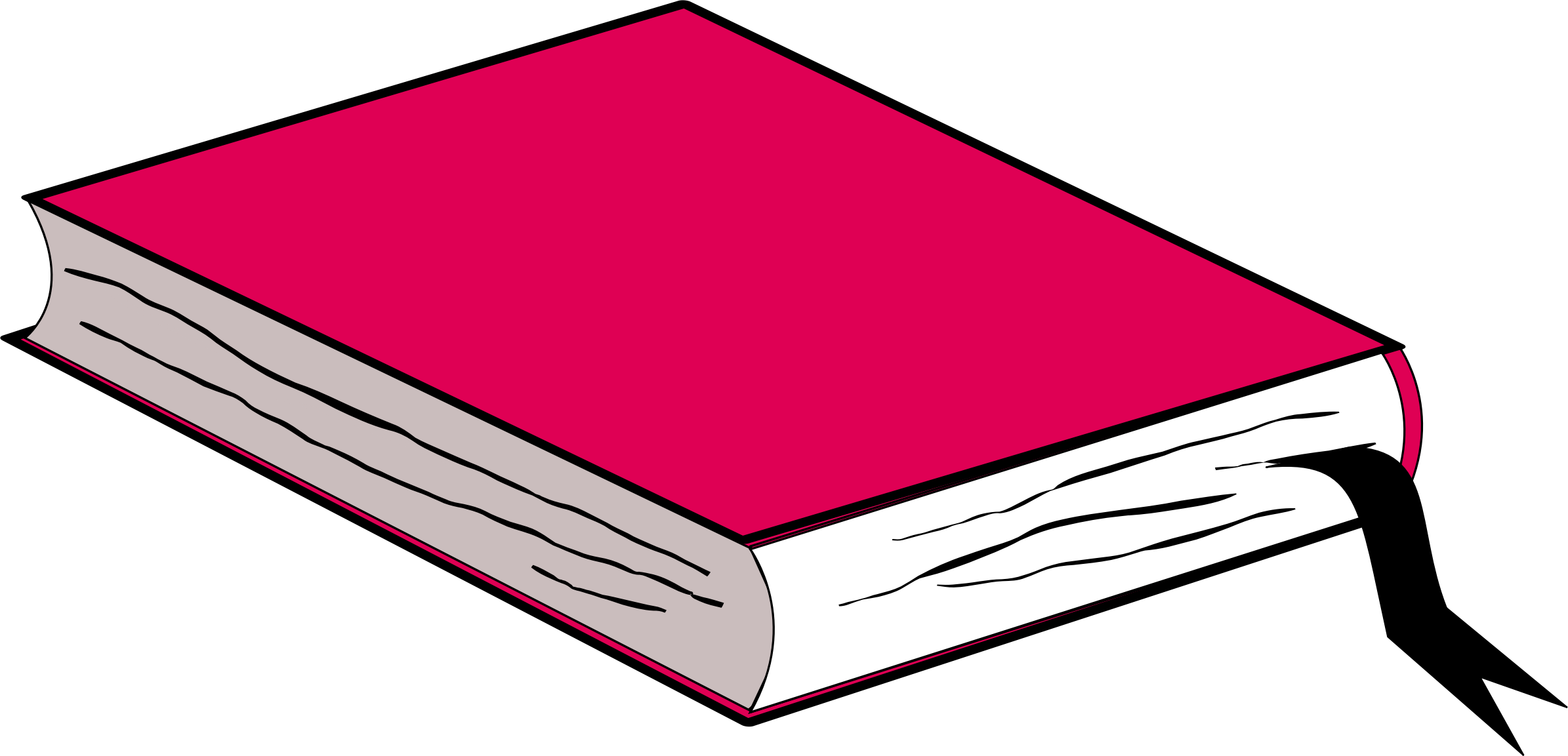 Clipart Pink Book No Shadow Clip Art - Libro Rosa Png (2390x1153)
