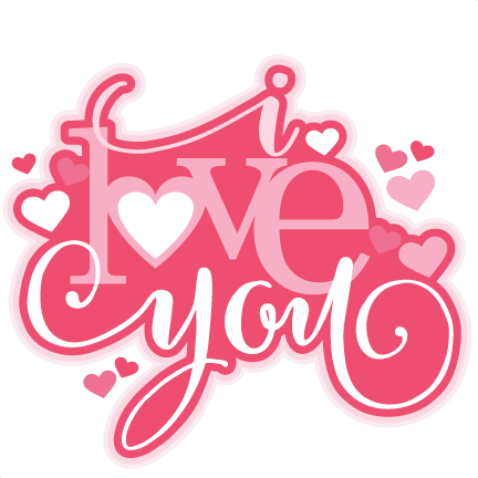 I Love You Dog Clip Art - Love You Clipart Cute (432x432)