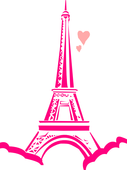 Love Paris Clip Art At Clker Com Vector Online Royalty - Eiffel Tower Clip Art (444x594)