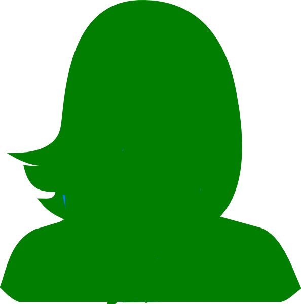 Green Woman Silhouette Clip Art - Green Silhouette (594x600)