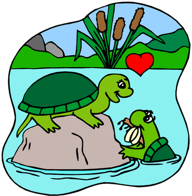 Tags - - Turtles In Love Coloring Pages (400x401)
