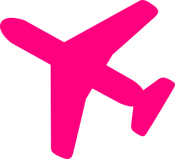 Pink Airplane Clip Art At Clker Com Vector Online Clipart - Pink Airplane Clipart (600x543)