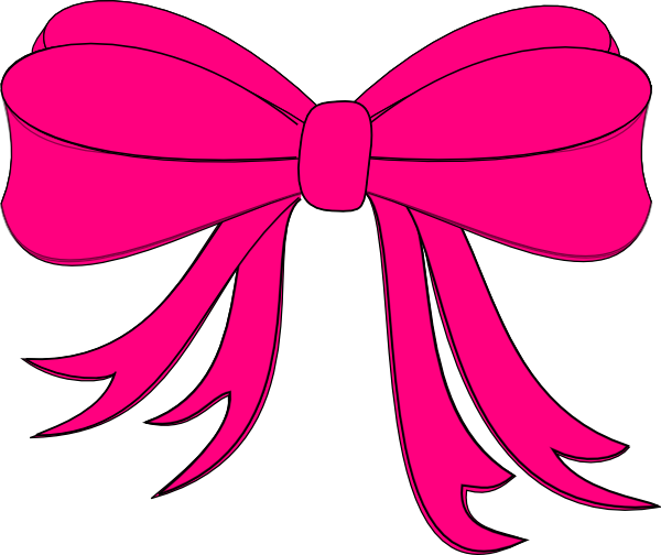 Pink Bow Darla Clip Art At Clker - Pink Bow Clipart (600x504)