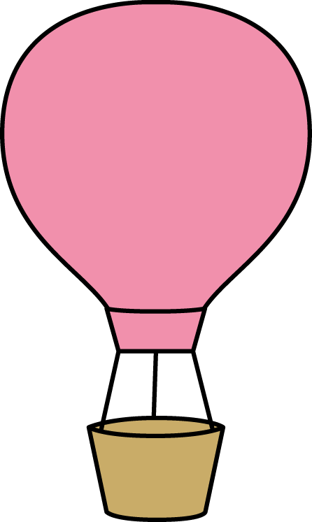 Pink Hot Air Balloon - Pink Hot Air Balloon Clipart (446x747)