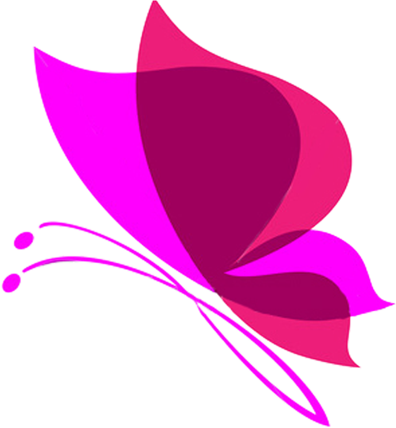 Pink Butterflies Clipart Butterfly Border Free Download - Butterfly Vector (808x865)