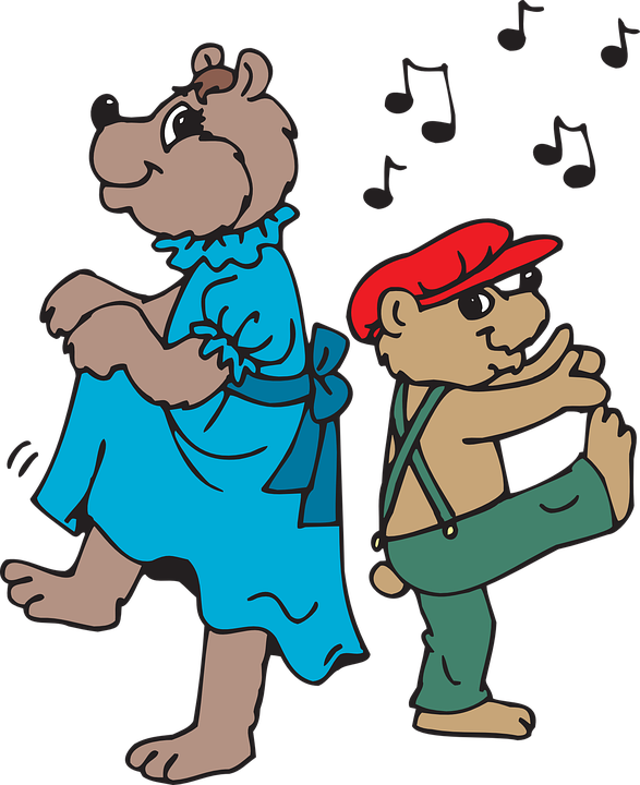 Dance Music Notes Bears Dancing Note Disco Party - Clipart Png Dance (587x720)