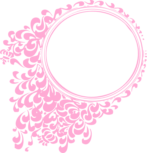 Pink Oval Frame Clip Art At Clker - Oval Border Pink (576x597)